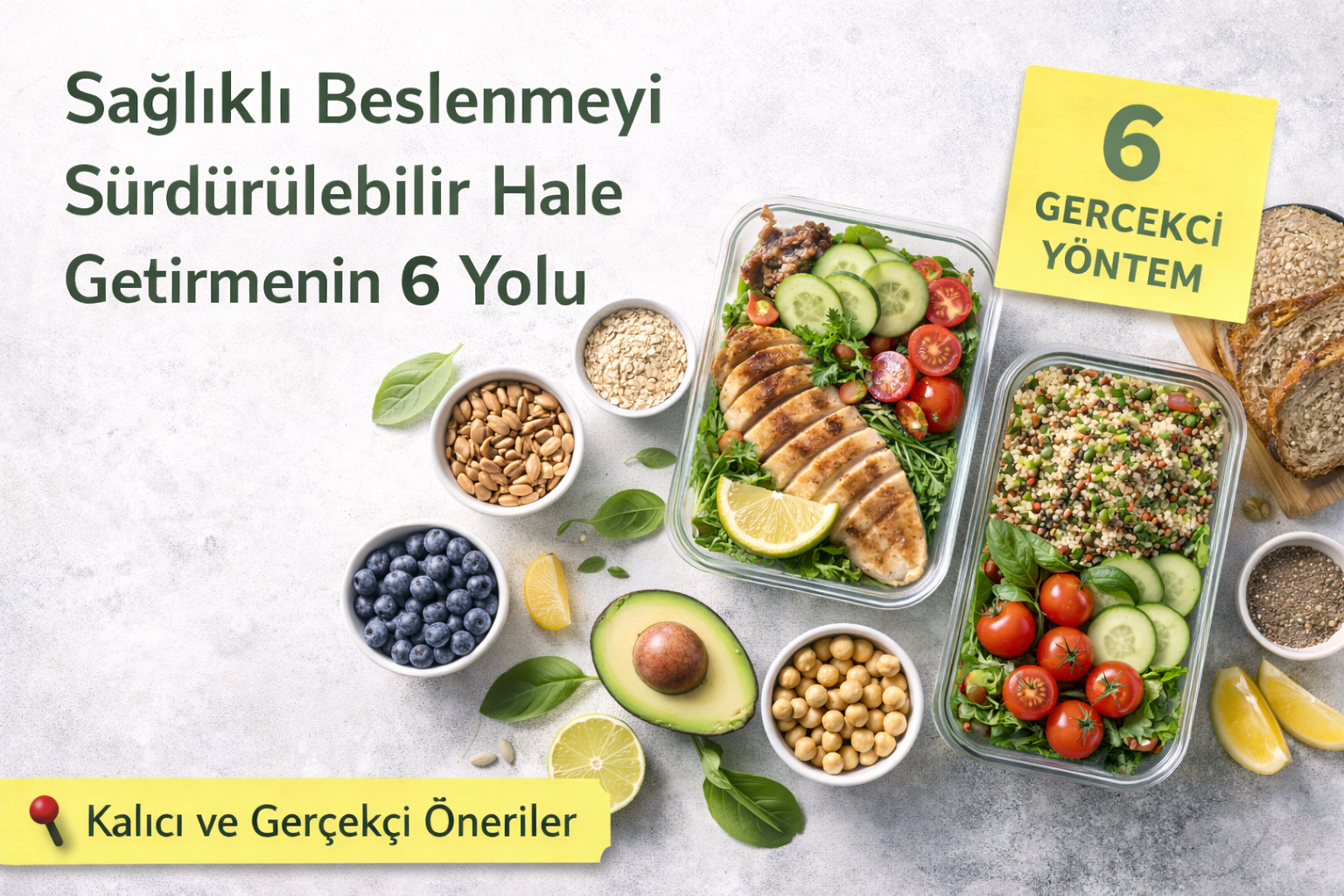 Günlük Hayatta Sağlıklı Beslenmeyi Sürdürülebilir Hale Getirmenin 6 Yolu