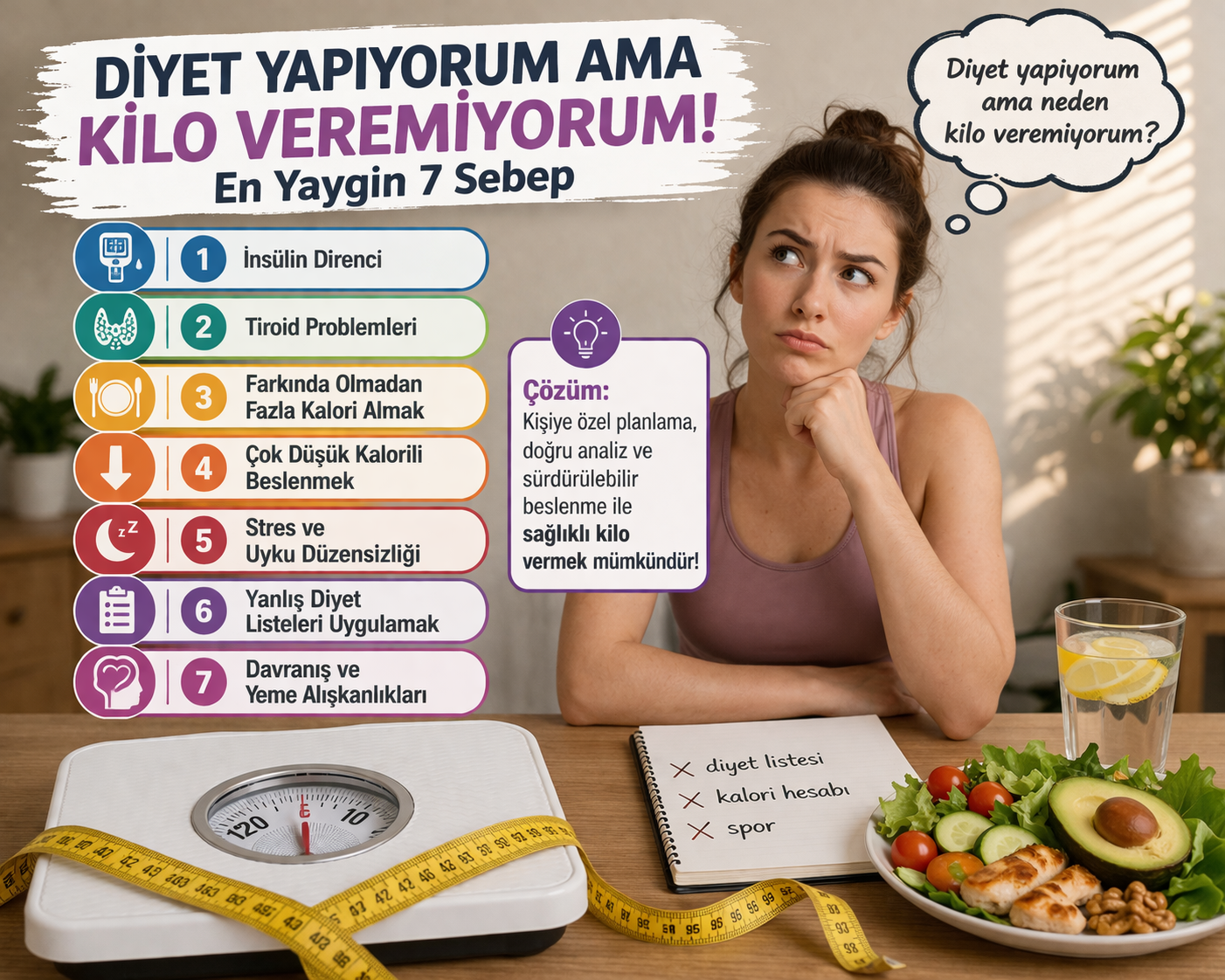 Diyet Yapıyorum Ama Kilo Veremiyorum